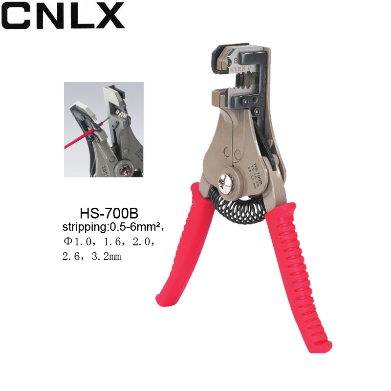 

HS-700B Automatic wire strippers multi-function plier wire cutter set pressure spring tool stripping capacity 0.5-6mm2