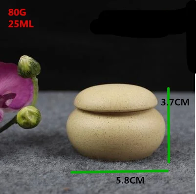 Мини Керамические емкости для косметики коробка красоты плоский бак благовония емкость для порошка запечатанные банки маленький резервуар фарфоровая печь - Цвет: S