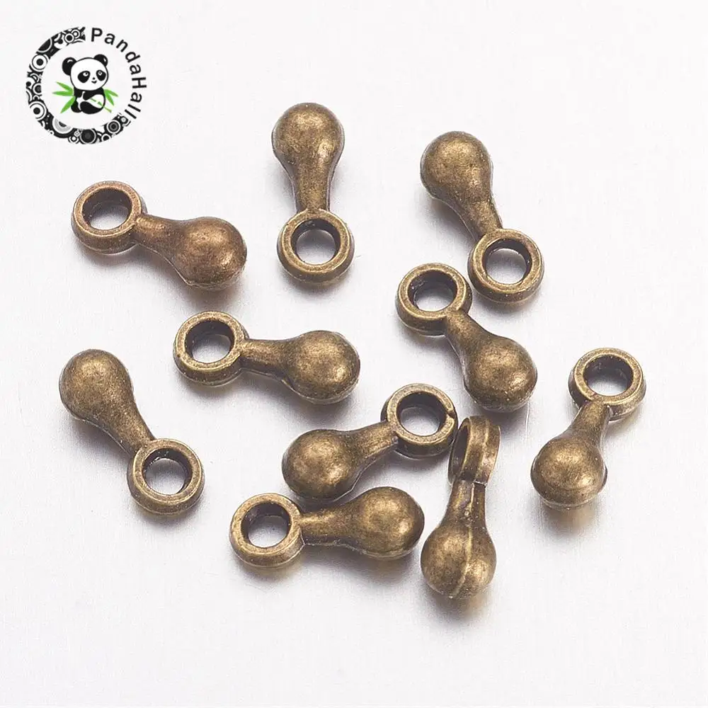 Nickel Free Jewelry Findings, Alloy End Piece, Drop, Antique Bronze