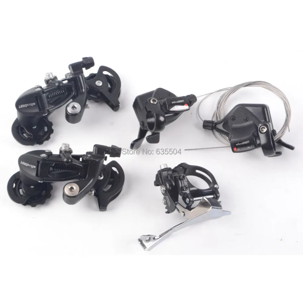 

TS70-8 MTB Trip Conjoined DIP 8 Speed Derailleur Group microSHIFT 24 Speed Set Front Bike Rear Derailleur Compatible for Shimano