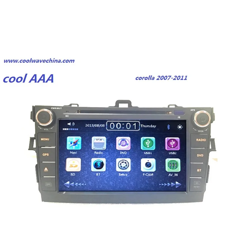 

2din car dvd player for To yota Corolla 2007 2008 2009 2010 2011 Dual Core 8 inch 800*480 screen car radio wifi