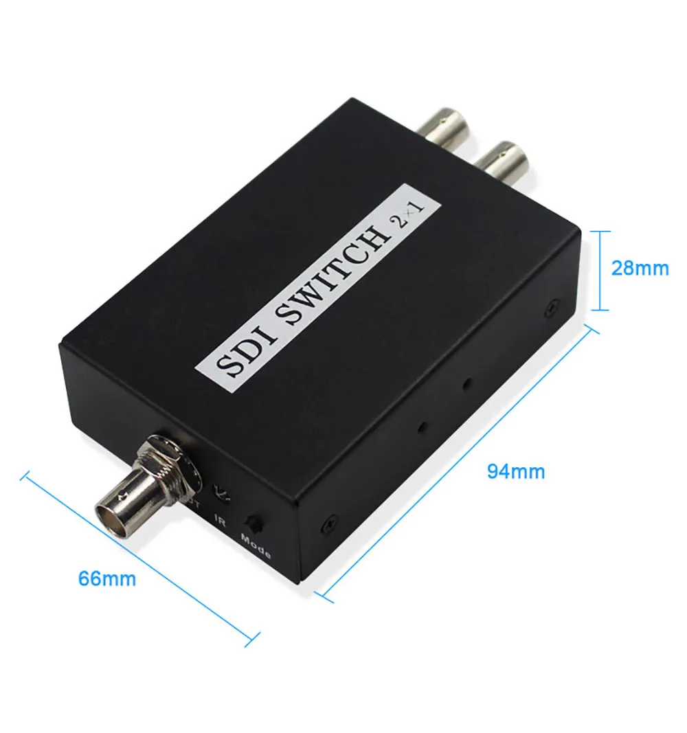 2x1 переключатель SDI удлинитель с переключателем конвертер для 3G HD SD монитор