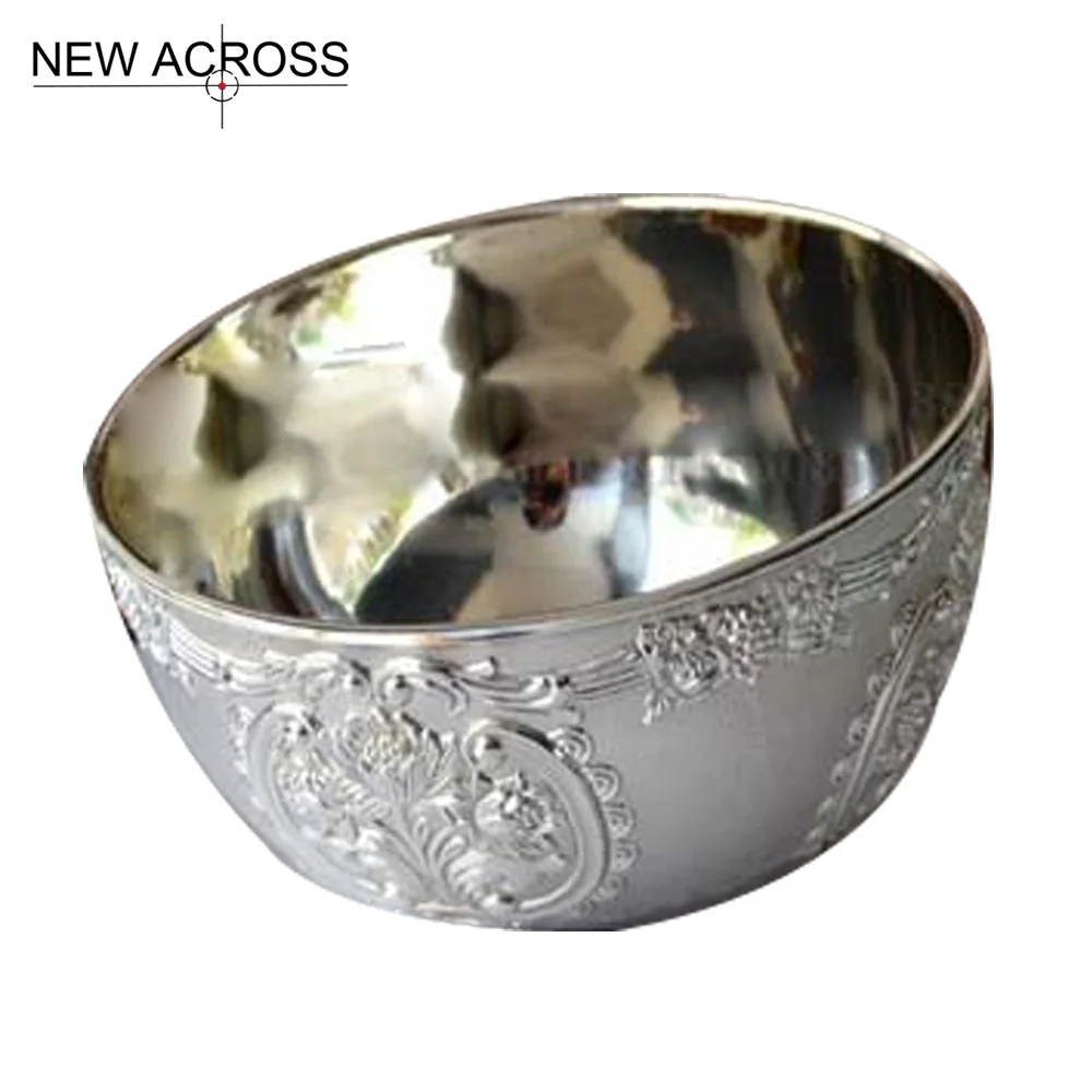 

Gohide New Arrival Garbage Bucket 1pcs Metal Senior Silver Plated Desktop Garbage Bucket Ice-Pail Supplies Ice Bucket
