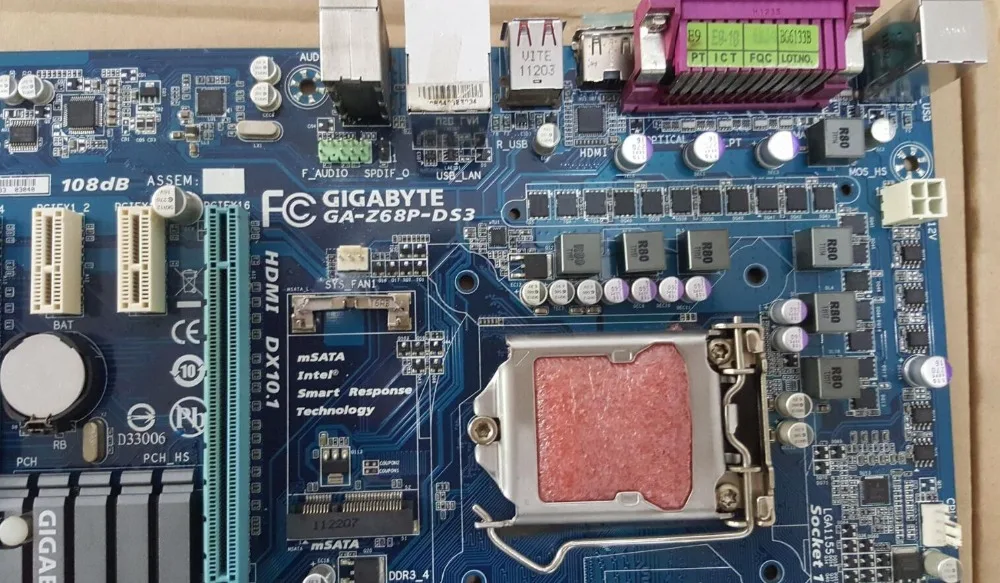 Б/у оригинальная материнская плата Z68 для настольных плат Gigabyte GA-Z68P-DS3 DDR3 LGA 1155 Z68P-DS3