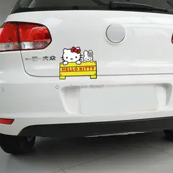 Забавный рисунок «Hello Kitty» Witing кузова наклейки Наклейка для Toyota Chevrolet Volkswagen Тесла Honda hyundai Kia Lada