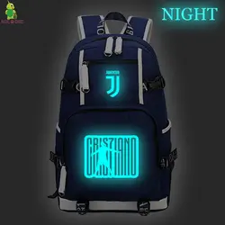 Криштиану Роналду CR7 Bagpack для женщин рюкзаки ранцы светящийся ноутбук рюкзак мужчин's школьный рюкзак унисекс путешествия Mochila plecak