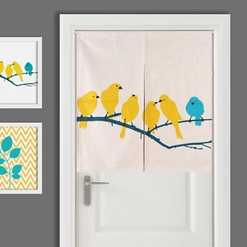 

Drop Ship Bird New Linen Cotton Japanese Style Door Curtain Geometric Tapestry 85x120cm/85x90cm Free shipping