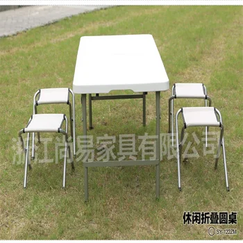

122*61*60cm Portable Folding Outdoor Table Camping table Outdoor Picnic desk with 4pcs chairs