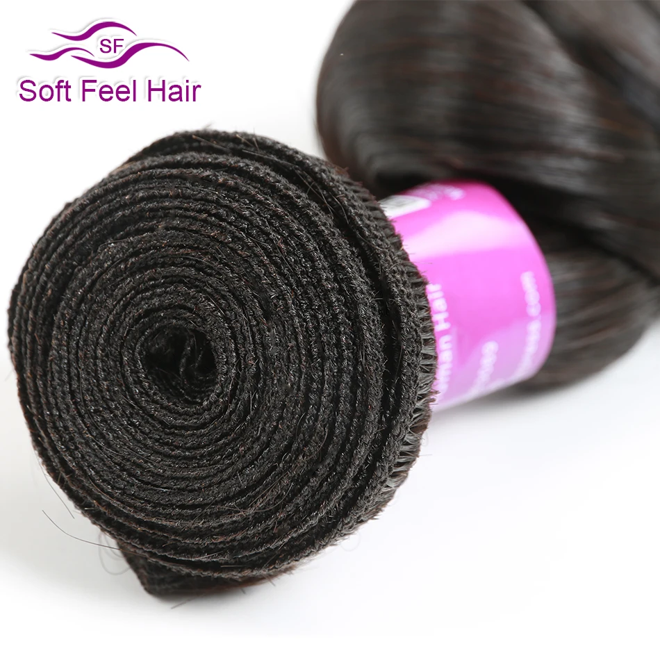 Soft Feel Hair Loose Wave 3/4 Bundles Deal Peruvian Hair Weave Bundles Human Hair Extensions Remy Hair Weave Natural Black Color Soft Feel Hair Loose Wave 3/4 Bundles Deal Peruvian Hair Weave Bundles Human Hair Extensions Remy Hair Weave Natural Black Color