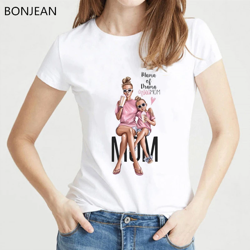 

mother daughter girl mom life t shirt women fashion funny t shirts white summer top harajuku kawaii female t-shirt streetwear