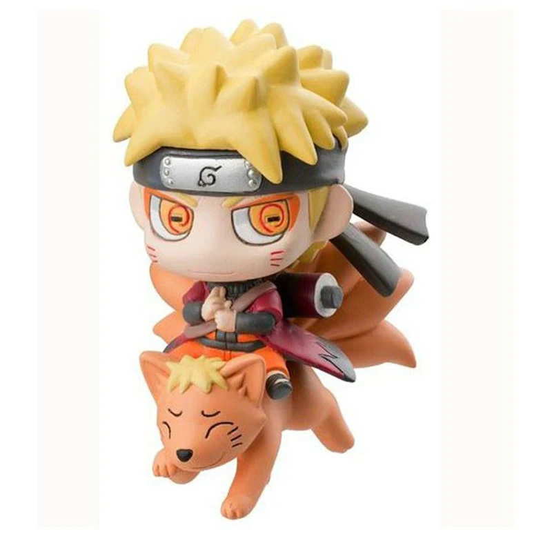 

Naruto With Nine Fox Mount Kyuubi Action Figures Model Collection Model Doll Toy Mini Kids Gifts For Kid #E