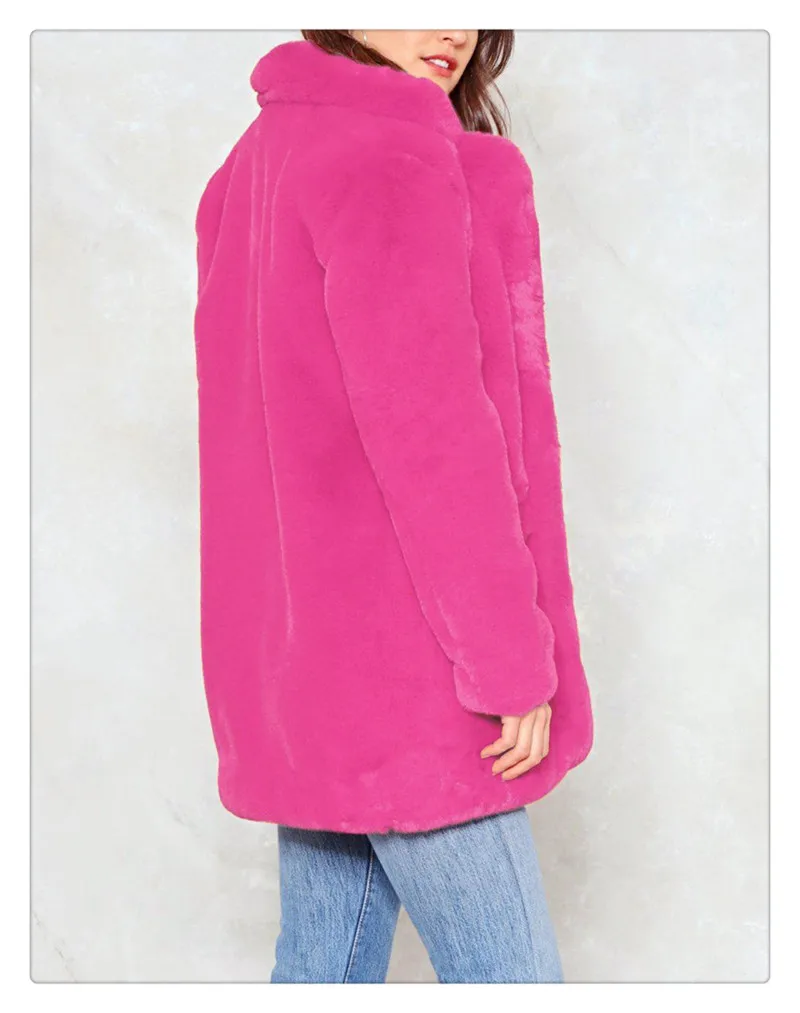 2018 fashion Europe and the United States popular plush coat jacket fur warm jacket female wild jacket autumn and winter new (3)