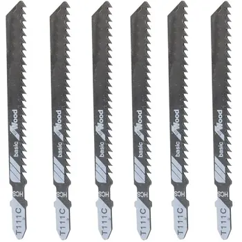 

T111C 5pcs/set HCS T-shank Saw Kit Blade Wood plastics Plywood Cutting for Jigsaw
