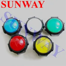 10 шт./лот 60 мм выпуклая круглая нажимная кнопка 12 V световая Кнопка Светодиодный аркадная кнопка переключатель