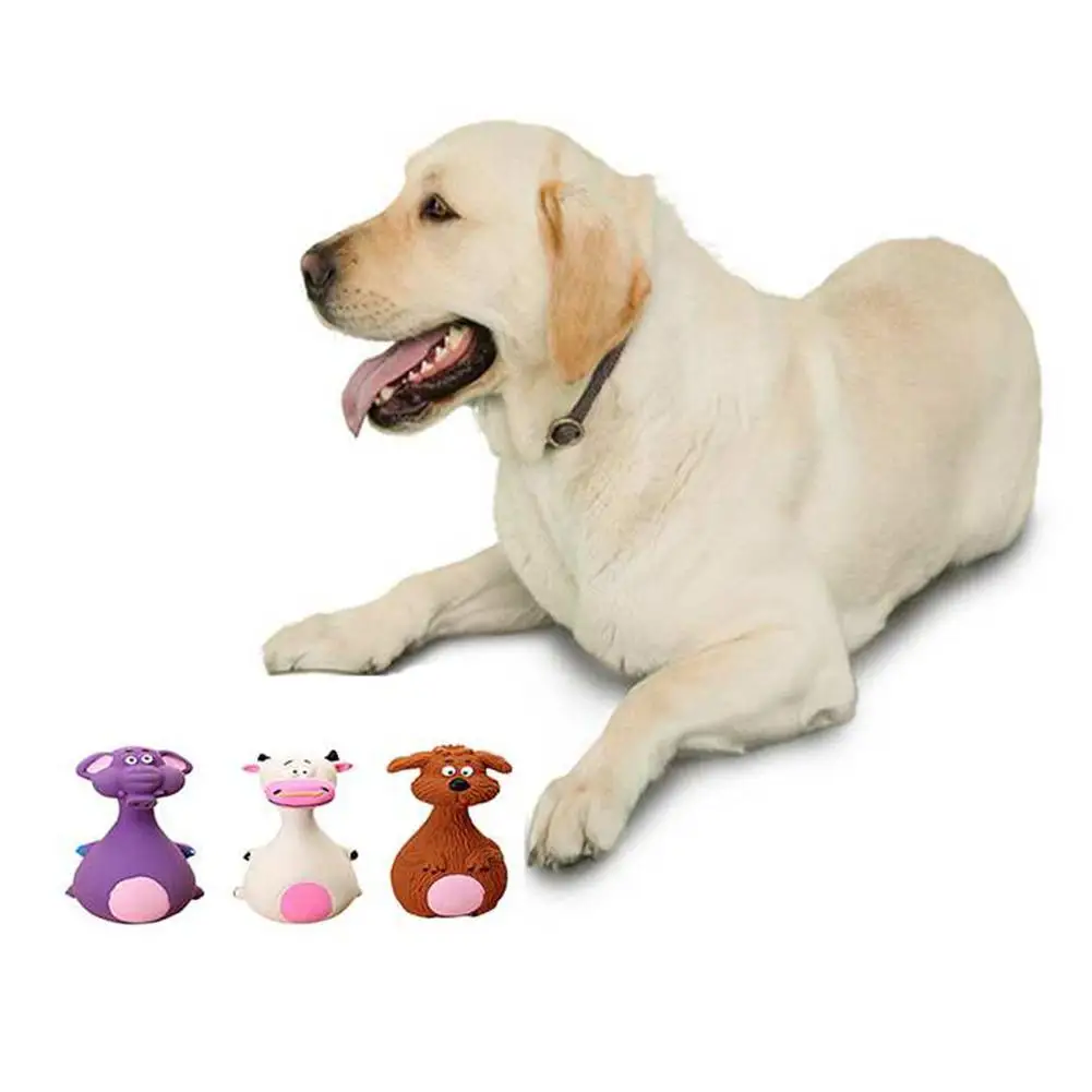 Adeeing Cute Funny Squeaky Dog Cat Toys Latex Chew Sound Toys Pet Teeth