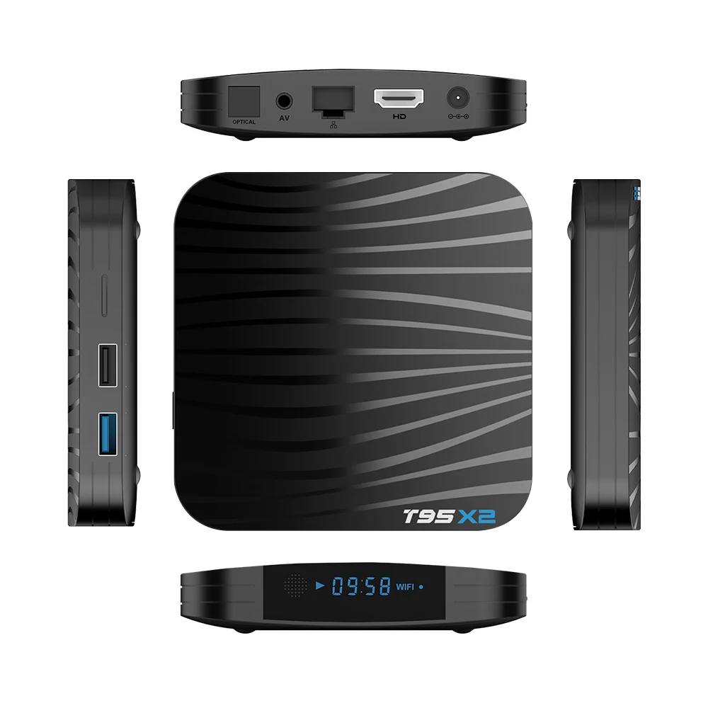 T95X2 Android 8.1 Tv Box 2GB 16GB S905X2 With 1 Year QHDTV Iptv Subscription French Arabic Morocco Belgium Netherlands Ip Tv Vod