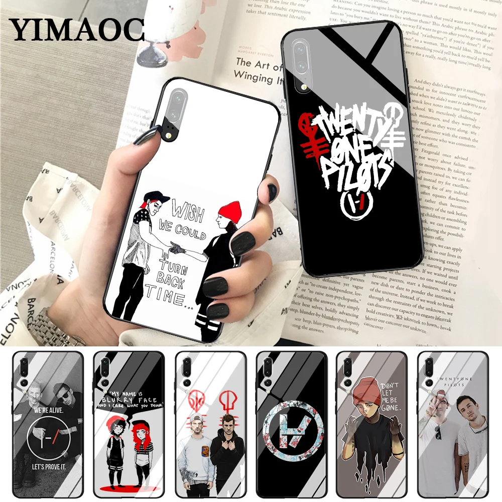 

YIMAOC twenty one pilots tyler joseph Glass Case for Huawei P10 lite P20 Pro P30 P Smart honor 7A 8X 9 10 Y6 Mate 20
