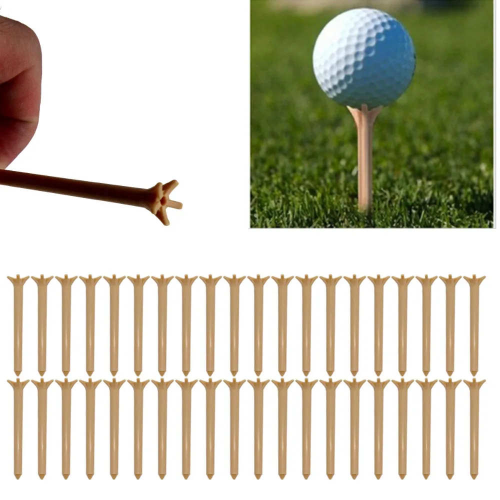 100Pcs/pack 80mm Plastic Golf Tees Outdoor Sports Wheat Plastic Tees