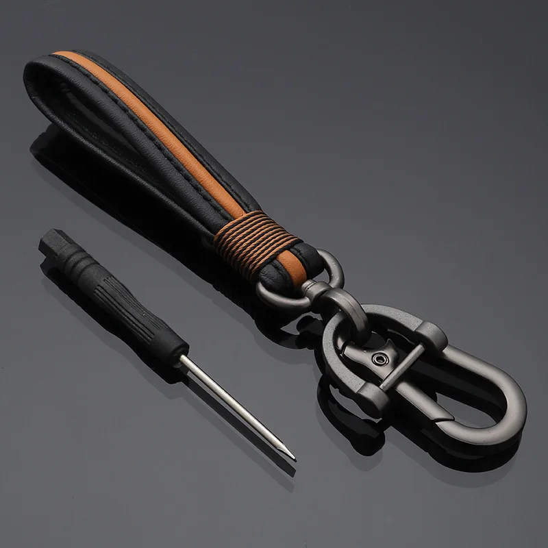 

Keychain leather keychain car waist metal key ring chain pendant Key chain