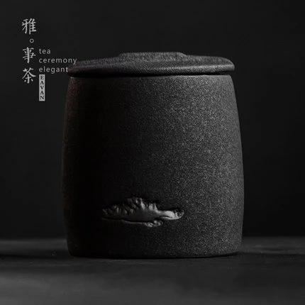 Экструзионная керамика из вулканической породы для сезонных приправ банка для соуса чайная канистра фарфоровая банка конфет керамический герметичный резервуар для чая caddy - Цвет: A