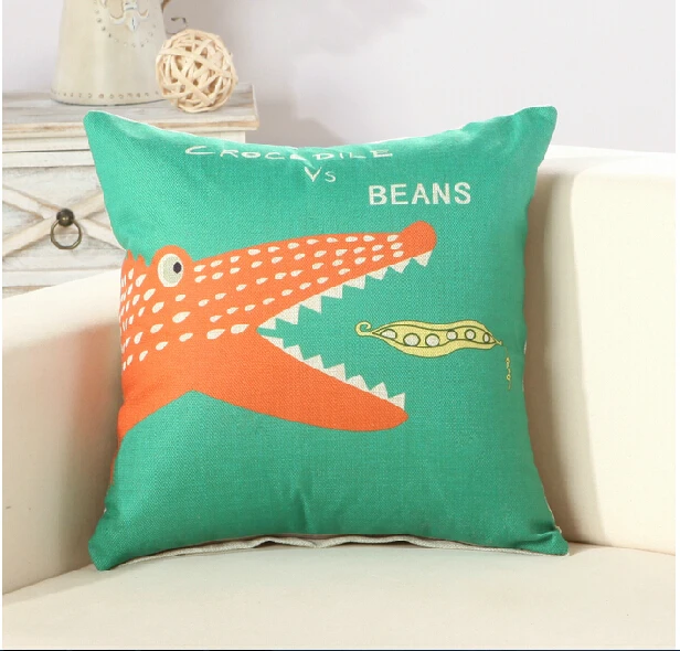 #1114 новые Мультяшные Детские креативные подушки из хлопка и льна с принтом рыбы