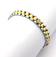 Preto aço velocímetro pulseira coroa homem pulseira de aço inoxidável pulseiras pulseiras & bangles