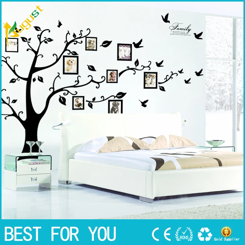 1pc photo tree frame family memory tree wall decals removable pvc wall