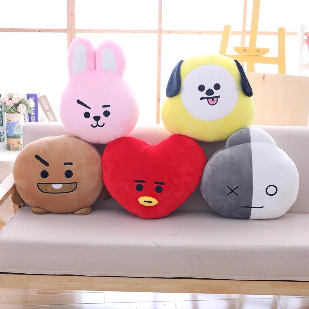 Горячая мультяшная плюшевая кукла Kpop Bangtan BTS bt21 ВАПП подушки детские практические различные теплые подушки Подушка под спину ТАТА Ван COOKY