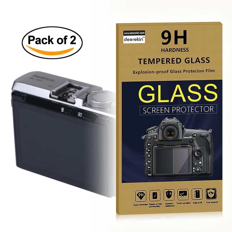 2X Proteggi Schermo Lcd In Vetro Autoadesivo Da 0.25Mm Per Fotocamera Digitale Fuji Fujifilm X70 Finepix Xp140 Xp130 Xp120 Xp90
