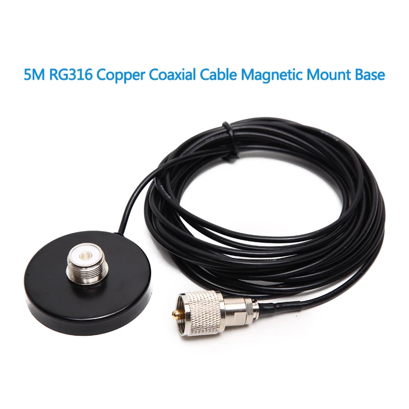 NMO Mount Magnetic Base With RG-58 5M Cable PL259 Plug for Motorola Mobile RADIO