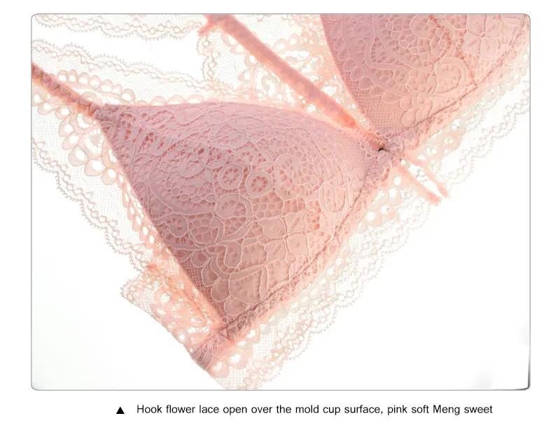 Комплект женского кружевного нижнего белья с вышивкой без косточек|bra set|bra set vsvs bra