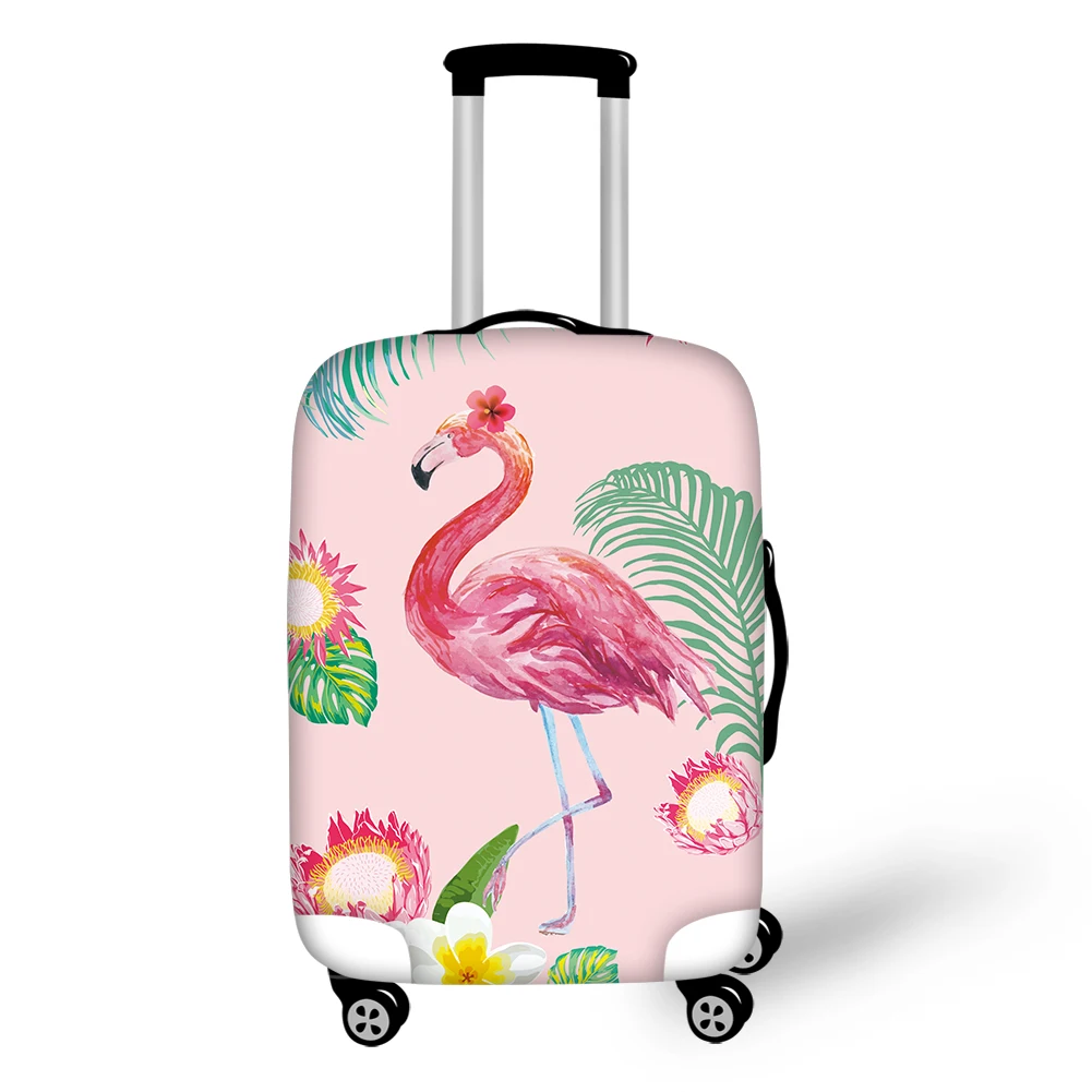 

ELVISWORDS Animals Flamingo Printed Elastic Suitcase Luggages Protective Cover Travel Trolley Case Protector Bags Traveling