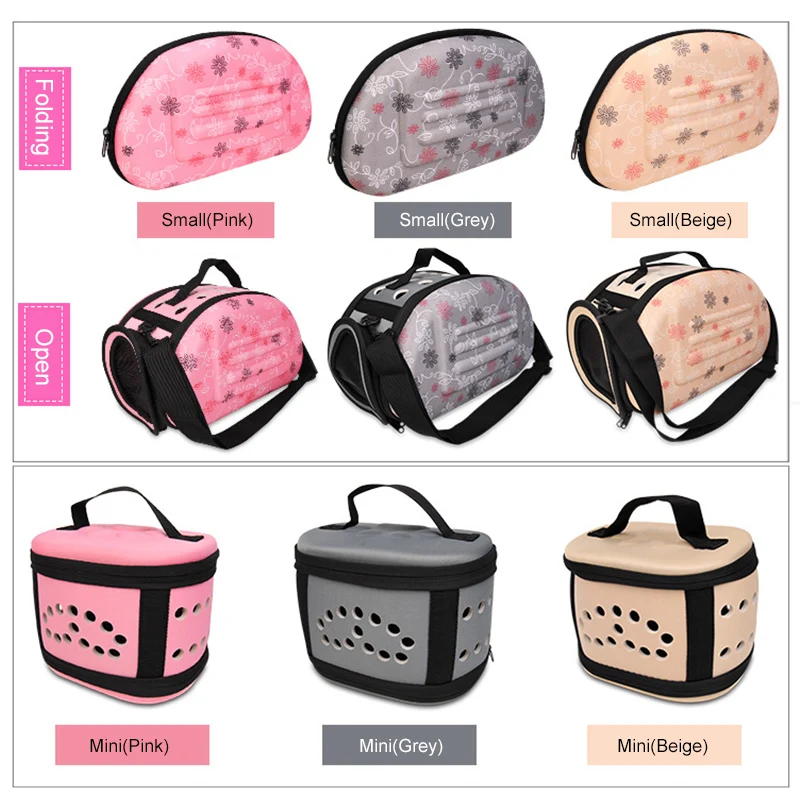 Foldable Premium EVA Pet Carrier Puppy Dog Cat Outdoor Travel Shoulder Bag for Small Dog Pets Soft Dog Kennel Pet Carrier Bag