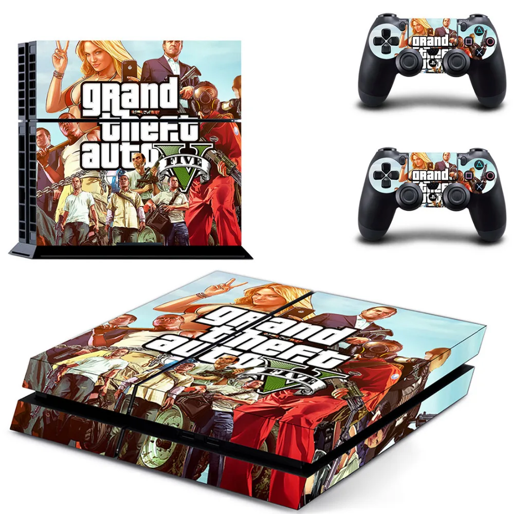 Игра Grand Theft Auto V GTA 5 PS4 переводная картинка наклейка для Sony PlayStation 4 консоли и 2