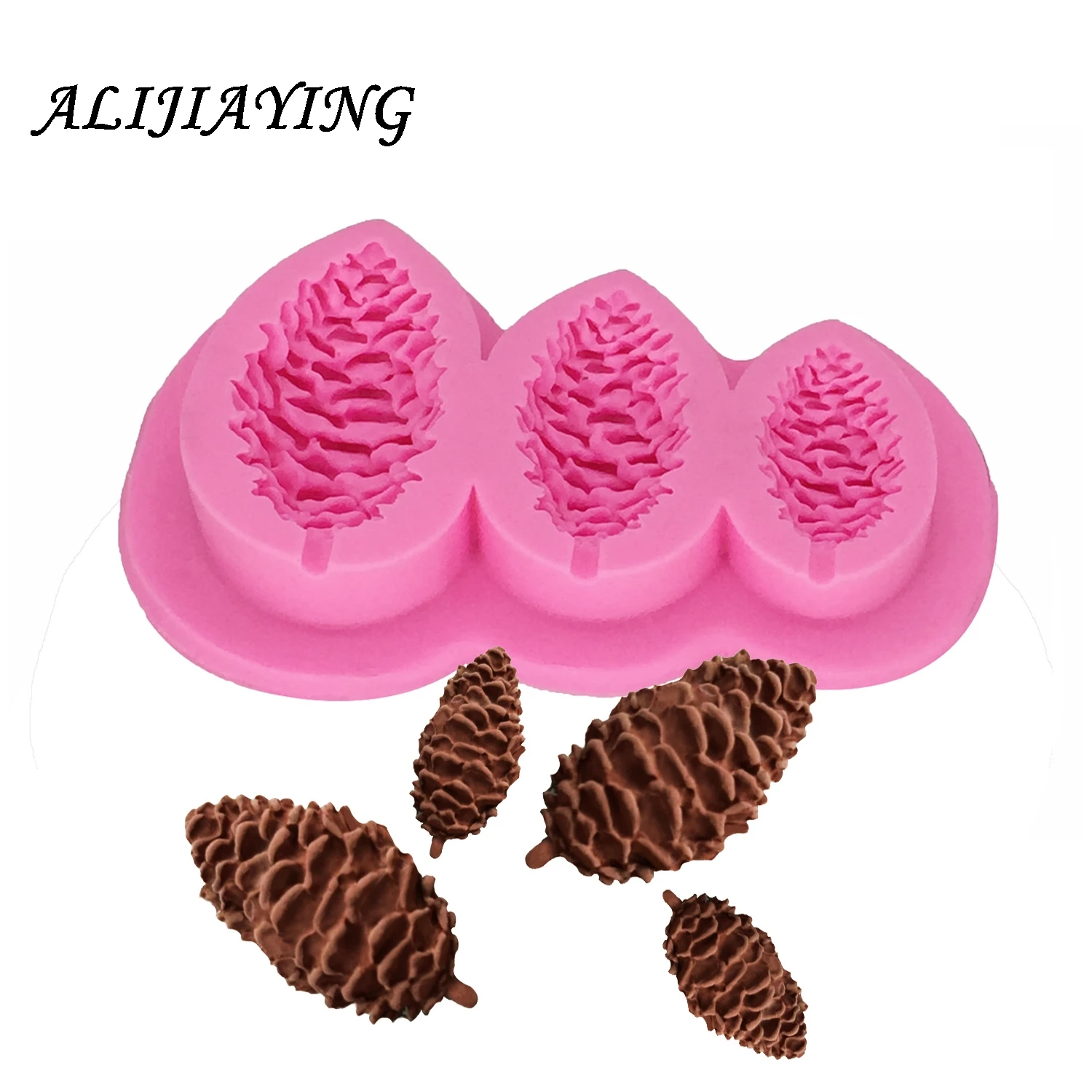 

1Pcs Sugarcraft Pine cones Silicone mold fondant mould Christmas cake decorating tools chocolate molds D1217