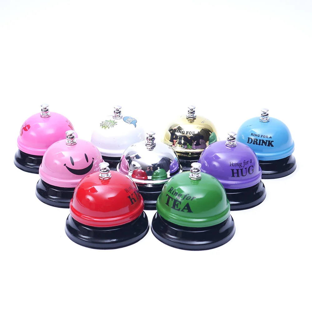 

New Desk Kitchen Hotel Counter Reception Restaurant Bar Ring for Service Call Bell party toy decor Ramdon Color