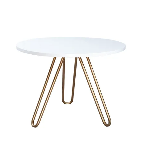 Столы для кафе мебель для дома из массива дерева+ стальной круглый стол basse журнальный столик минималистский стол современного дизайна 100*100*75 см