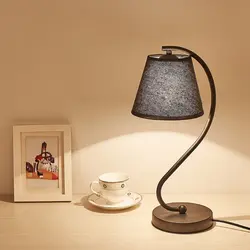Nordic светодиодный настольная лампа контракт Современный Творческий ткань стол свет исследование Спальня прикроватной тумбочке освещение