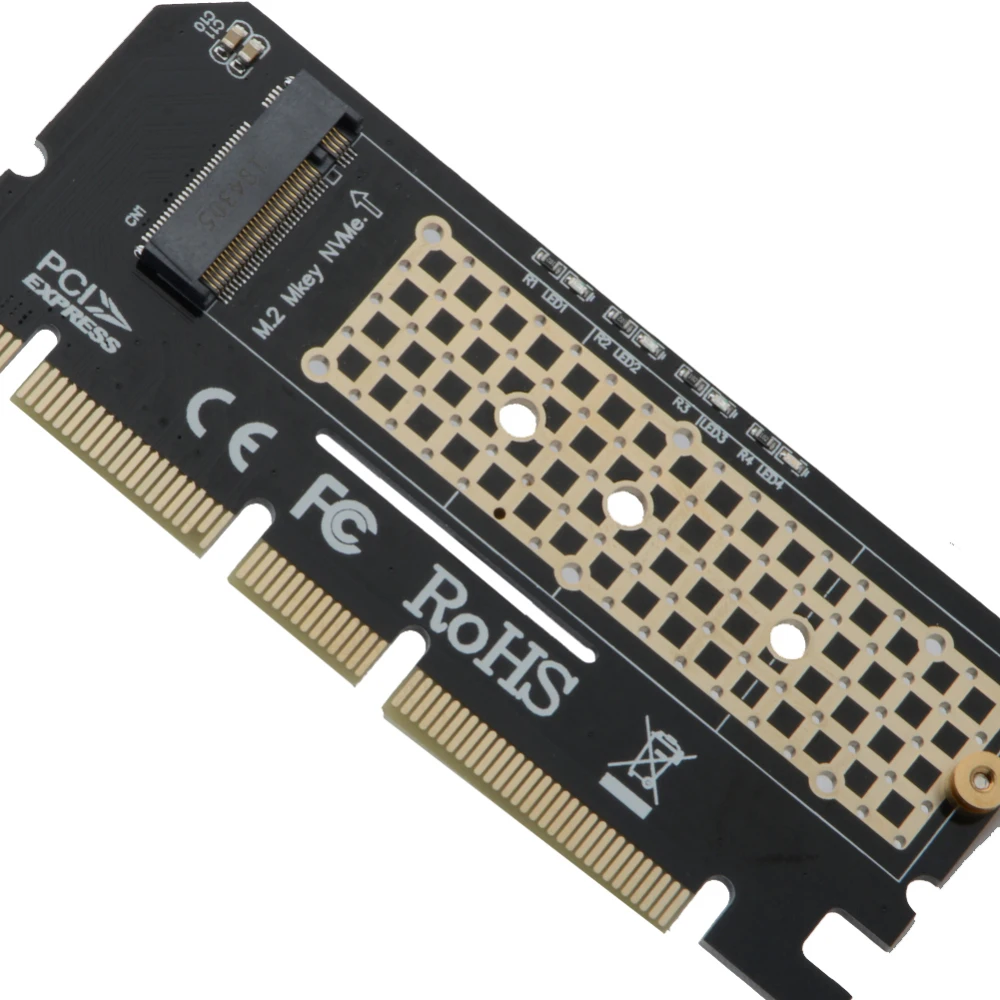Адаптер M.2 PCIe SSD на PCI e x4/x8/x16 конвертер карты для ПК Led расширения компьютер адаптер