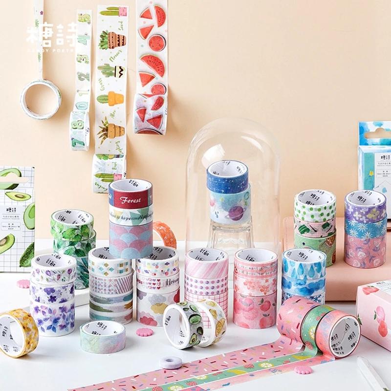 

3Pcs/lot Seven Point Girl Heart Series Washi Tape Adhesive Tape DIY Scrapbooking Sticker Label Masking Tape Kawaii Stationery