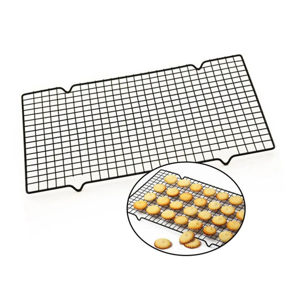 1pc Carbon Steel Non stick Cooling Rack Cooling Grid Baking Tray For