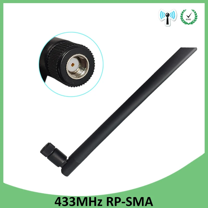 

1pcs 433Mhz Antenna 5dbi GSM 433 mhz RP-SMA Connector Rubber waterproof directional antenne wireless Receiver for Lorawan