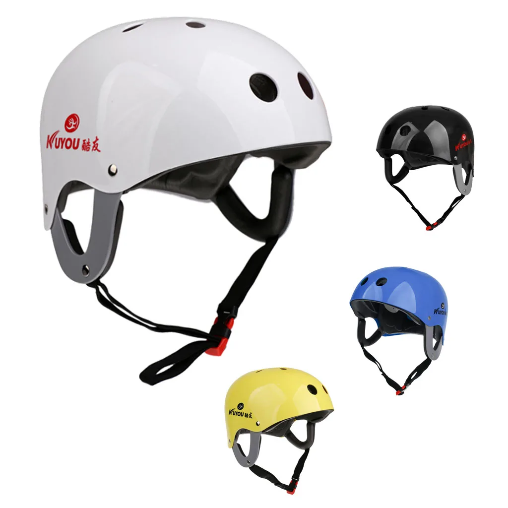 Durable Marine Pro Safety Helmet for Water Sports Kite Wake Board Canoeing Kayaking Rafting Fishing Head Circumference 57-62cm