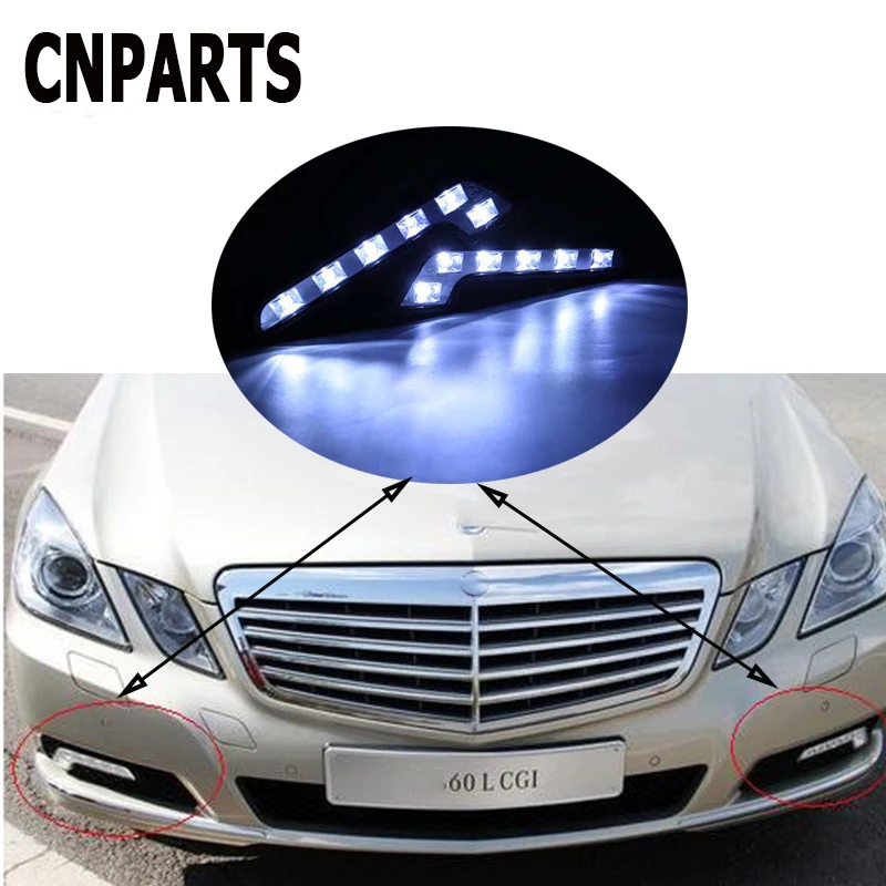 

CNPARTS 2pcs Car DRL LED Daytime Running Lights Fog Lamp For Volvo S60 V70 XC90 Subaru Forester Peugeot 307 206 308 407 3008 508