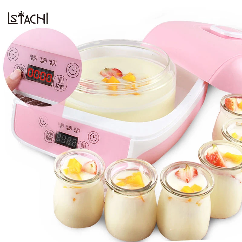 LSTACHi 1.5L электрическая полностью автоматическая ферментация Многофункциональный йогурт рисовое вино машина-производитель Натто кухонные приборы