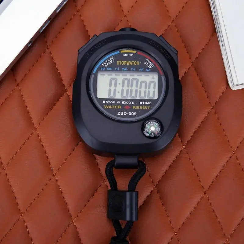 Водонепроницаемый ЖК-цифровой секундомер-таймер хронограф счетчик спортивный будильник