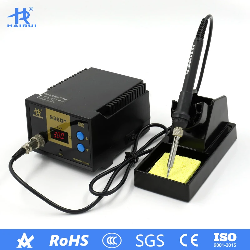 

HAIRUI 936D+ LED Digital Display Ceramic Heater Rework SMD Soldering Station