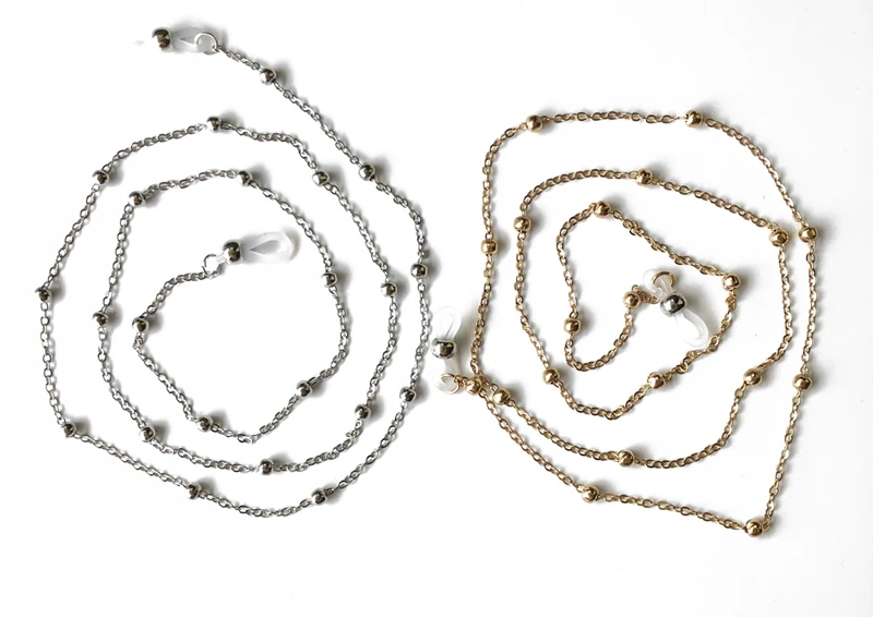 gold silver bead chain for glasses detail (2)