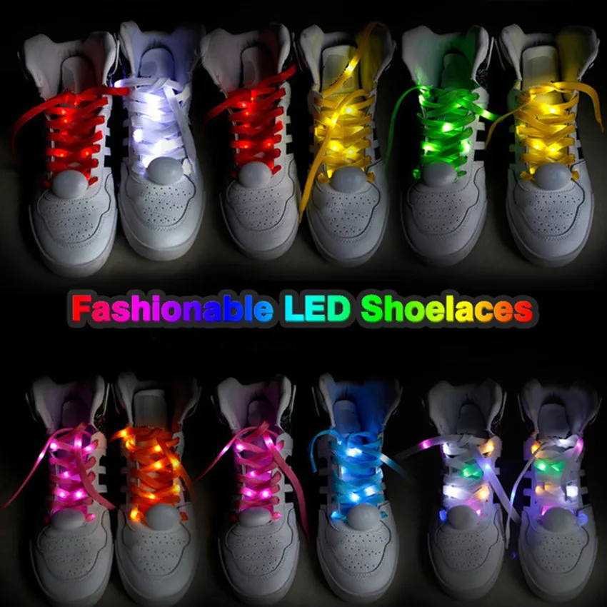 50 Pairs LED Flashing Shoelaces Luminous Flashing Shoelaces Dance Party