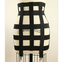 Новинка одежда в стиле рейв пастельный, готический подвязка пояс с подвязками черный эластичный бандаж бюст бандаж приталенное в клетку мини-юбка подвязки, розничная